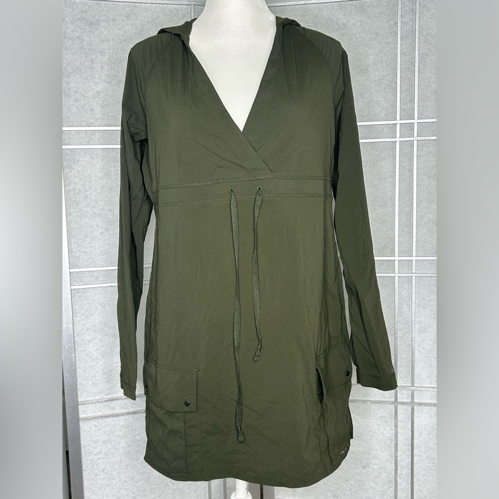 Columbia Pullover Hoodie Cargo Jacket Tunic Minimalist Lightweight UPF 50 Sz M